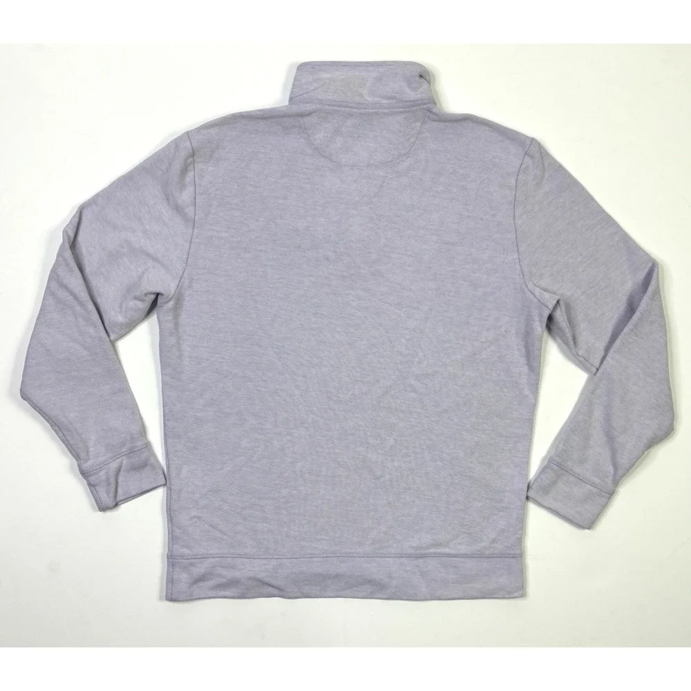 Vineyard Vines Sweater Men's Medium 1/4 Zip Pullover Lavender Purple Pima Cotton